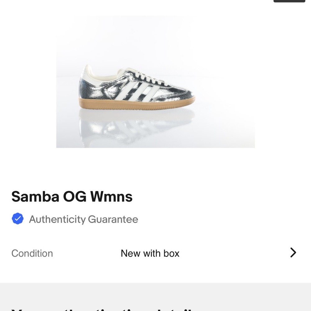 Adidas Samba OG Sneakers - Silver and White